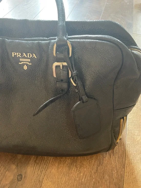Prada Black Shiny Leather Tote - Picture 3 of 16